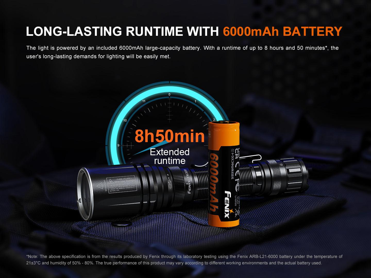 Fenix TK30R Taktische Taschenlampe mit weißem Laser, 500 Lumen Weißlicht