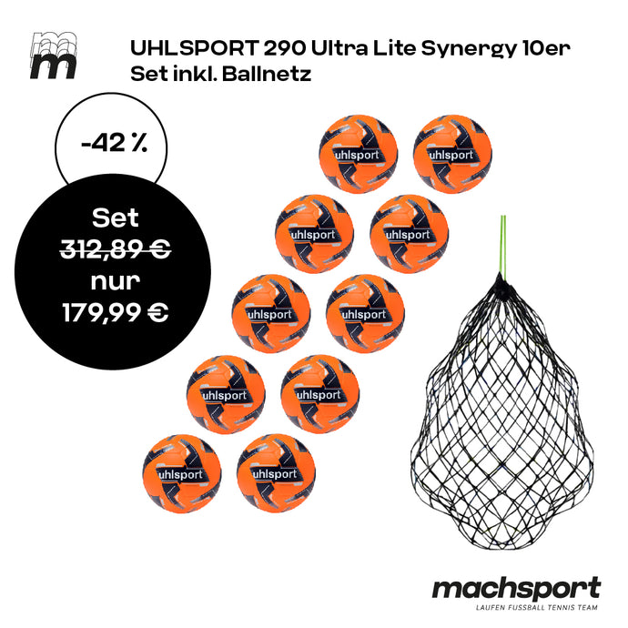Uhlsport 290 Ultra Lite Synergy 10er-Set inkl. Ballnetz