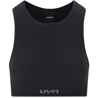 Uyn Damen Sport-BH Running Kymra Schwarz, atmungsaktiver Running Sport-BH mit stabilem Halt