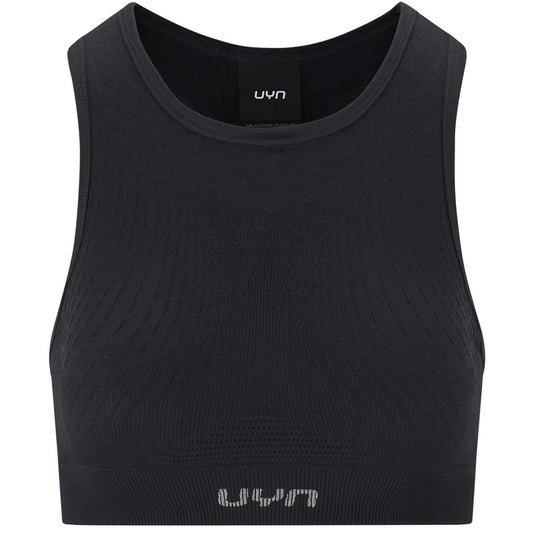 Uyn Damen Sport-BH Running Kymra Schwarz, atmungsaktiver Running Sport-BH mit stabilem Halt – schwarz / 34