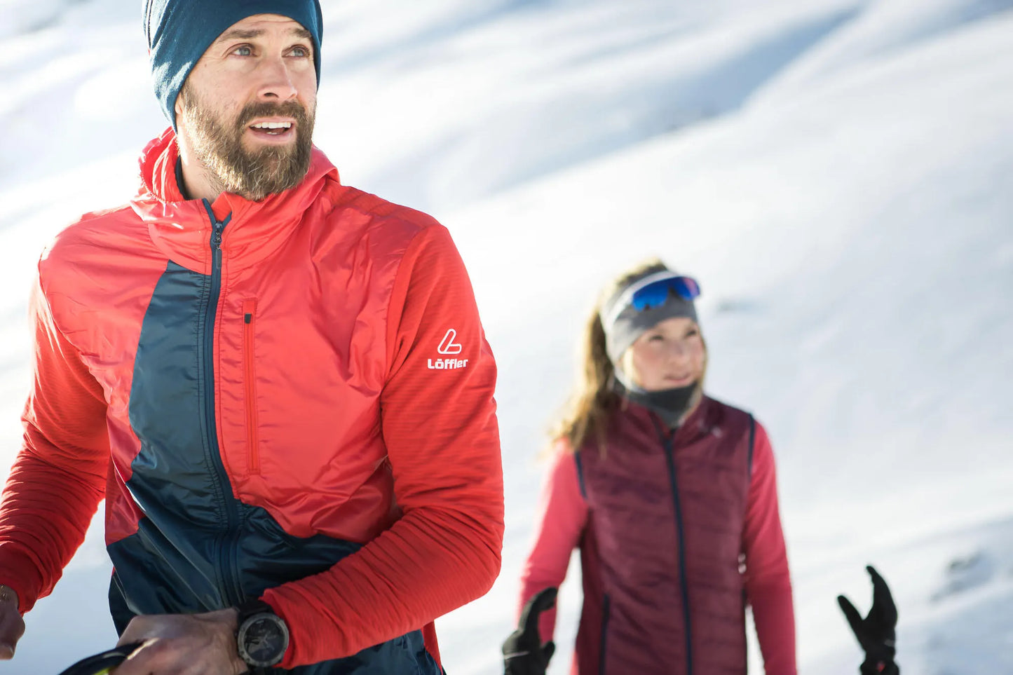 Löffler Herrenjacke Hoody Windfleece - winddicht, atmungsaktiv & wärmend für optimalen Komfort bei Outdoor-Aktivitäten