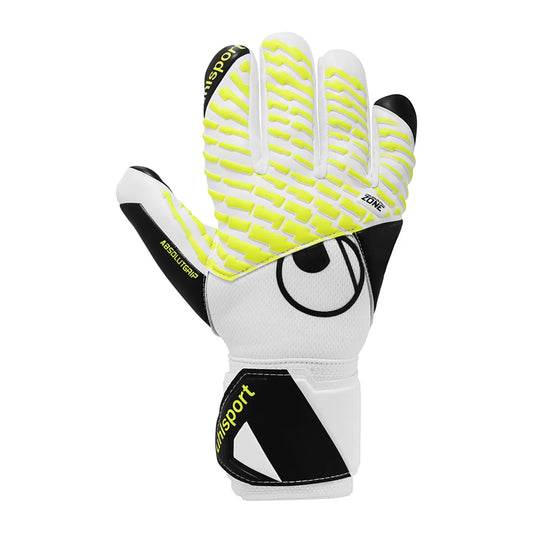 Uhlsport Kindertorwarthandschuhe FM Absolutgrip HN Pro, Torwarthandschuhe mit Absolutgrip für Training und Spiel – gelb / 4