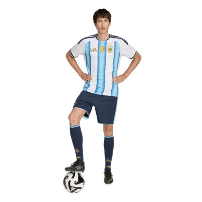 Argentinien Herrenfußballshort Home, Replica Heimshorts mit Climacool für Training, Spiel und Fanwear - machsport