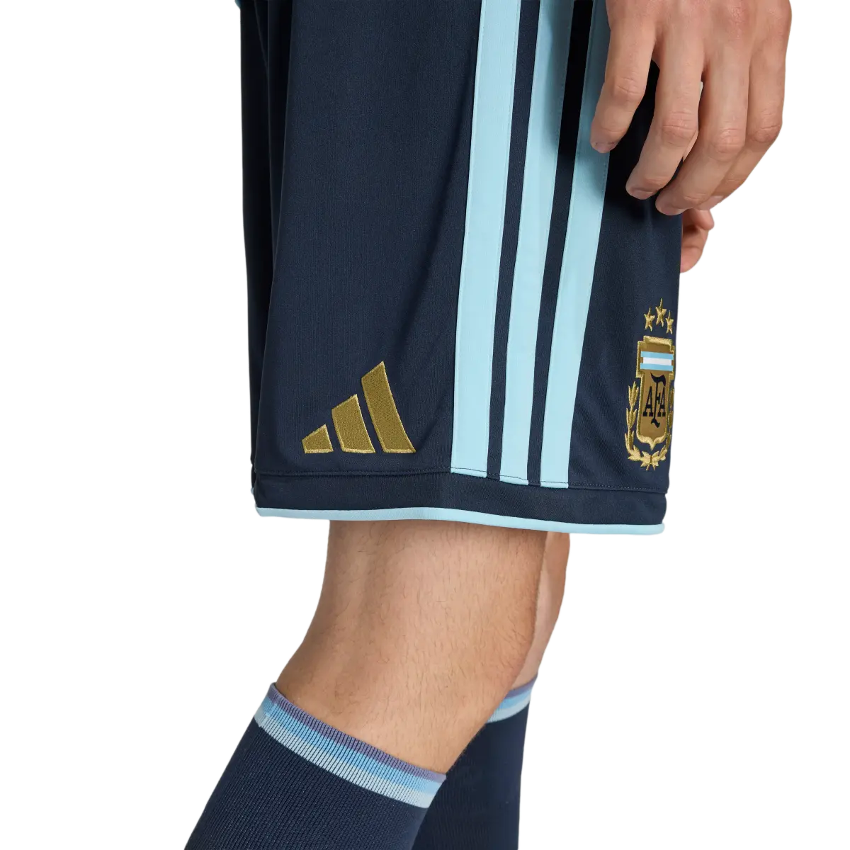 Argentinien Herrenfußballshort Home, Replica Heimshorts mit Climacool für Training, Spiel und Fanwear - machsport
