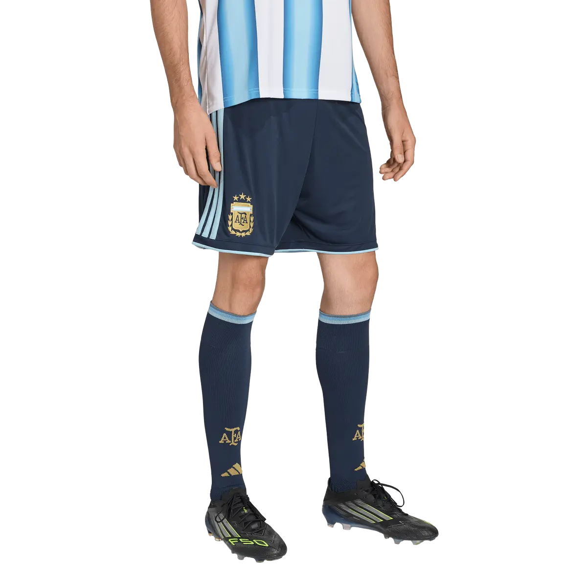 Argentinien Herrenfußballshort Home, Replica Heimshorts mit Climacool für Training, Spiel und Fanwear - machsport – Bild 