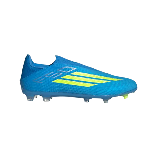 Adidas Fußballschuhe F50 League LL FG/MG, laceless Speed-Schuh für festen Boden und Kunstrasen mit Sprintplate 360 – blau / 46 2/3