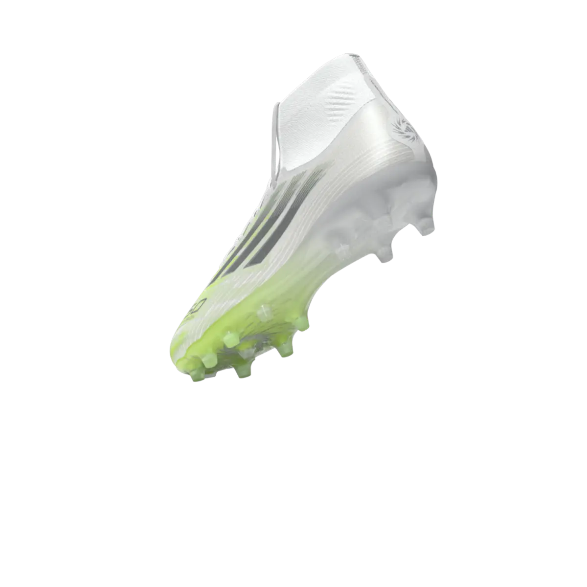 Adidas Fußballschuhe F50 Sparkfusion Pro FG/AG auf Rasen und Kunstrasen, sportslich und bequem, frontal mit Schnürung sichtbar – Bild 