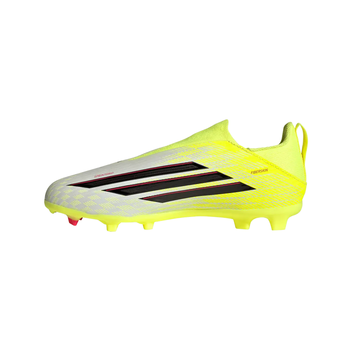 Adidas Kinderfußballschuhe F50 League LL FG/MG, seitliche Ansicht, für Rasen- und Kunstrasen, mit atmungsaktivem Design