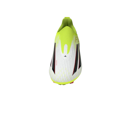 Adidas Kinderfußballschuhe F50 League LL FG/MG für Rasen und Kunstrasen, transparente 3D-Ansicht, sportsliche Fußballschuhe