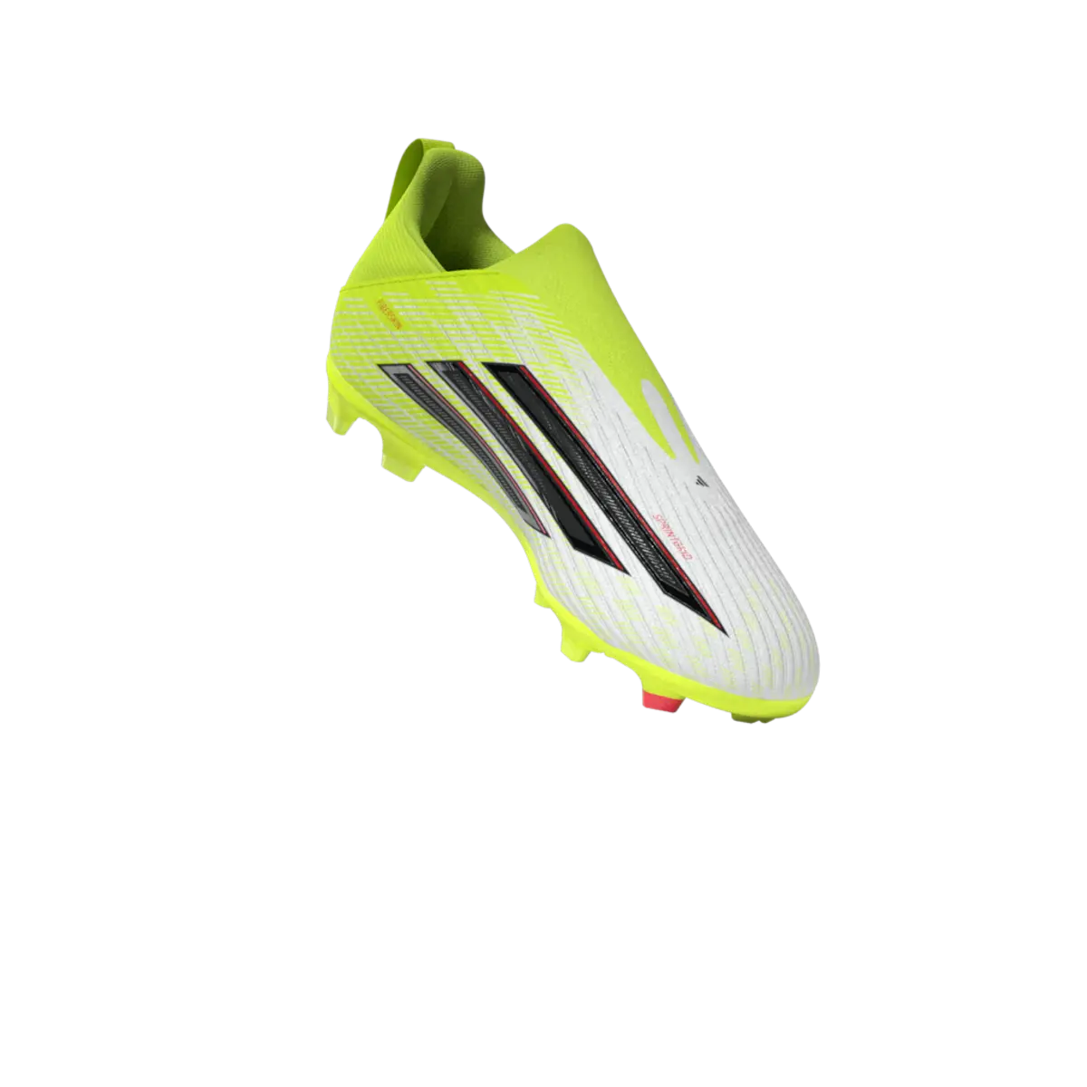 Adidas Kinderfußballschuhe F50 League LL FG/MG auf Rasen- und Kunstrasen, klare Sicht auf Schuhe mit Schnürung und Logo – Bild 