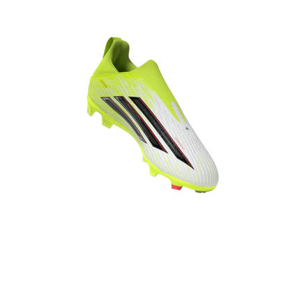 Adidas Kinderfußballschuhe F50 League LL FG/MG auf Rasen- und Kunstrasen, klare Sicht auf Schuhe mit Schnürung und Logo