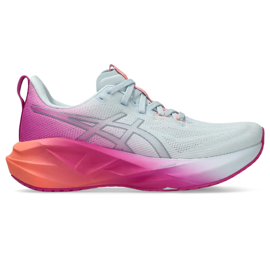 Asics Damenlaufschuhe Novablast 5 – weiß/pink / 37,5