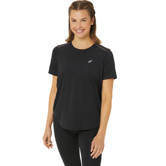 Asics Damenlaufshirt Road SS Top – schwarz / 40