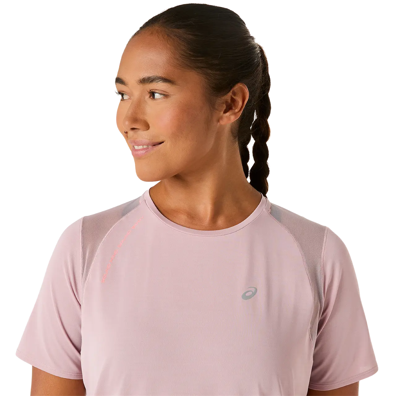 Asics Damenlaufshirt Road SS Top, leichtes, atmungsaktives Laufshirt für Damen, gelb mit kurzen Ärmeln und reflektierenden Details. – Bild 