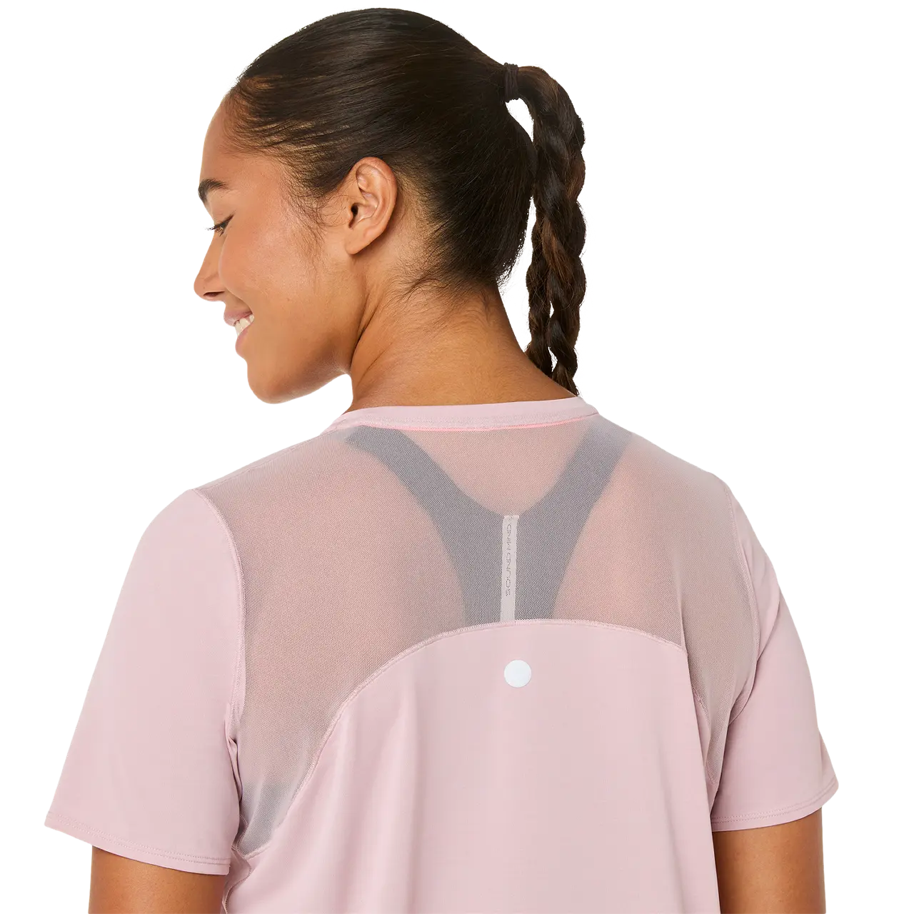 Asics Damenlaufshirt Road SS Top, leichtes, atmungsaktives Laufshirt für Damen, kurzärmelig, in neutralem Design.