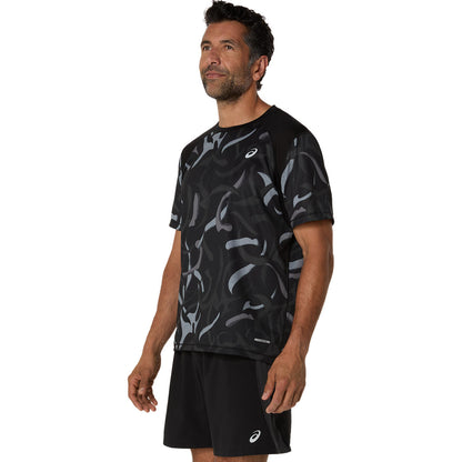 Asics Herrenlaufshirt Road All Over Print SS Top - machsport