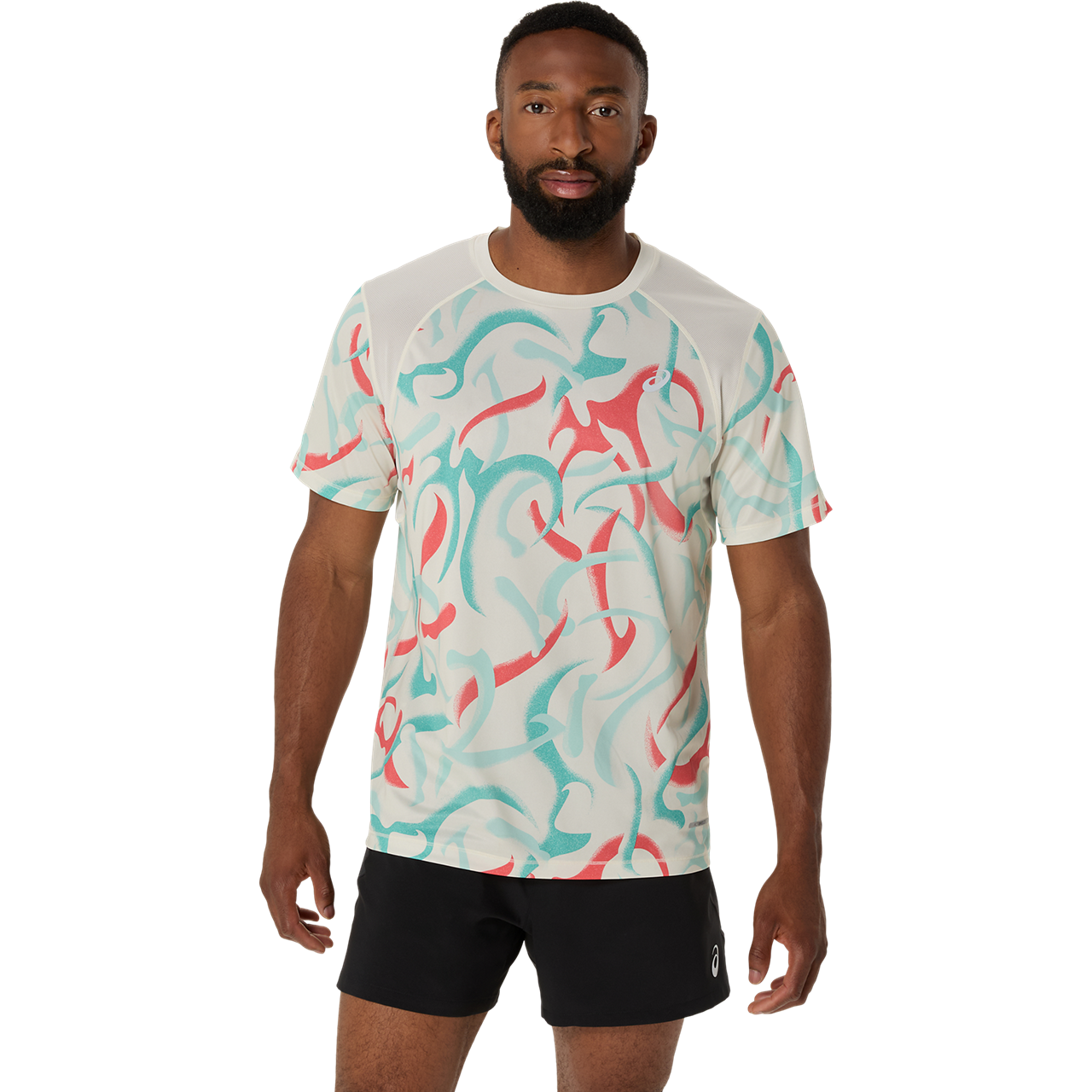 Asics Herrenlaufshirt Road All Over Print SS Top - machsport