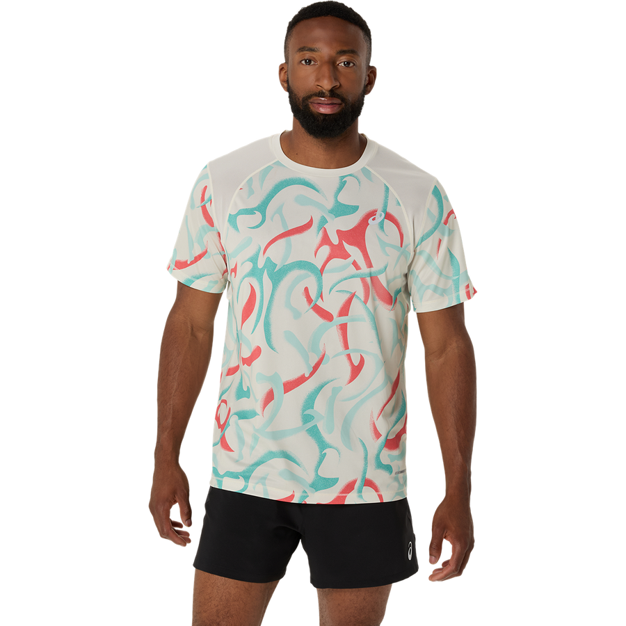 Asics Herrenlaufshirt Road All Over Print SS Top - machsport