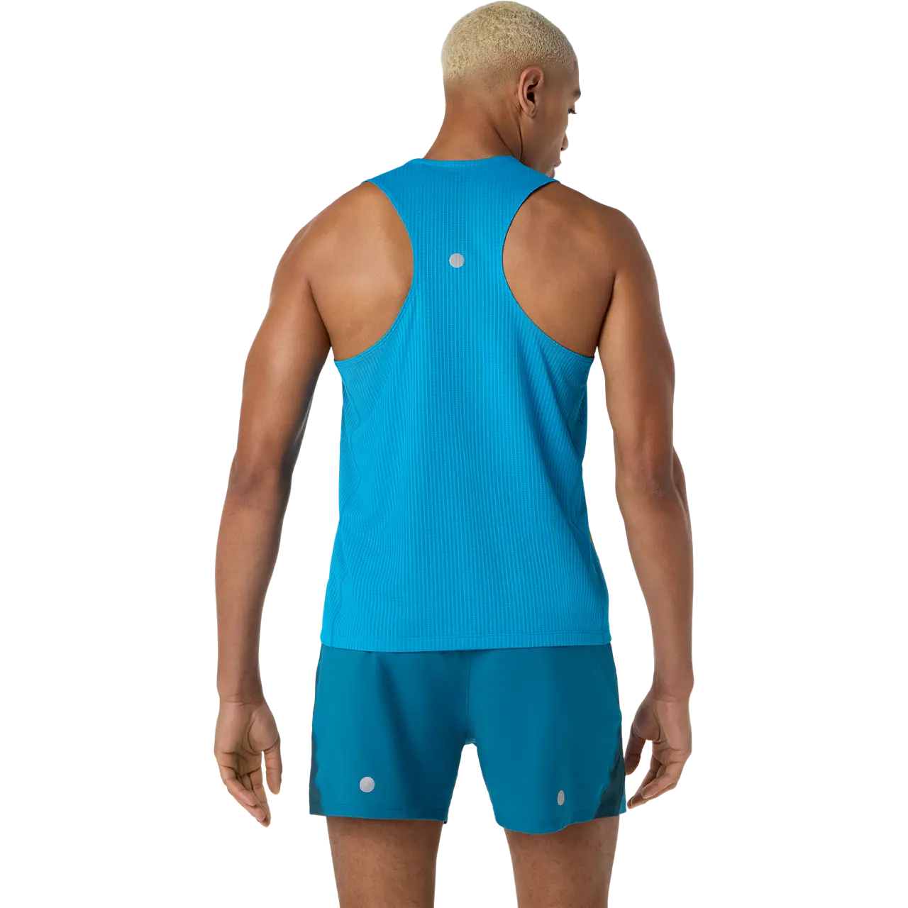Asics Herrenlaufshirt Road Fade Singlet in Schwarz, sportliches Laufshirt aus atmungsaktivem Material, sichtbarer Logo-Print.