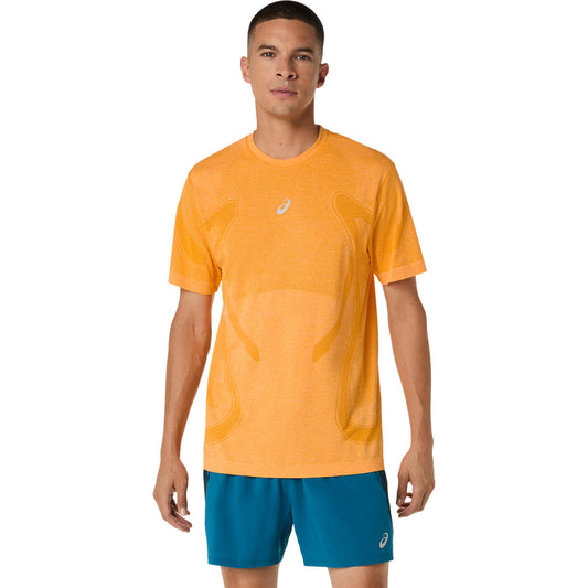 Asics Herrenlaufshirt Road Seamless SS Top – orange / S