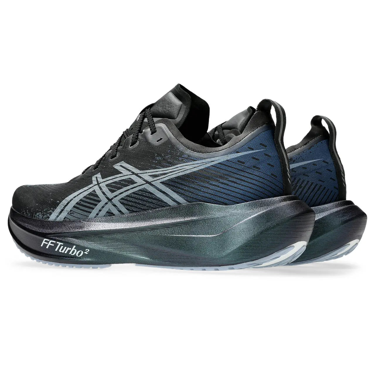 Asics Laufschuhe Megablast, neutrale Straßenlaufschuhe mit maximalem Bounce für schnell, black/white - machsport