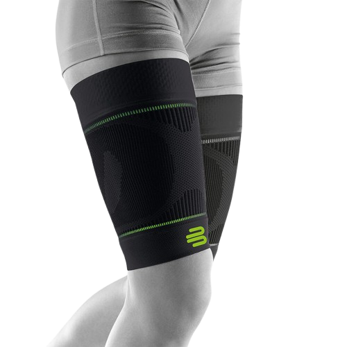 Bauerfeind Compression Upper Leg long, schwarz – schwarz / L