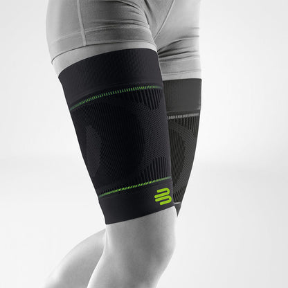 Bauerfeind Sports Compression Sleeves Upper Leg extra long, schwarz - machsport