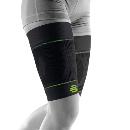Bauerfeind Sports Compression Sleeves Upper Leg extra long, schwarz - machsport