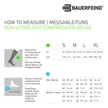 Lade das Bild in den Galerie-Viewer, Bauerfeind Run Ultralight Compression Socks - ultraleicht, fördert Durchblutung &amp; maximaler Komfort für Läufer
