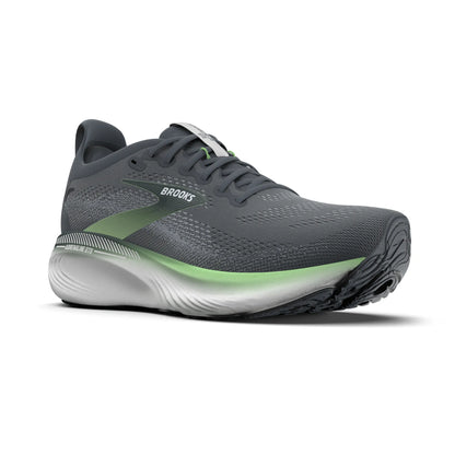 Brooks Herrenlaufschuhe Adrenaline GTS 25 Grey/Paradise Green/Spruce, Stabilitätsschuh mit GuideRails Support