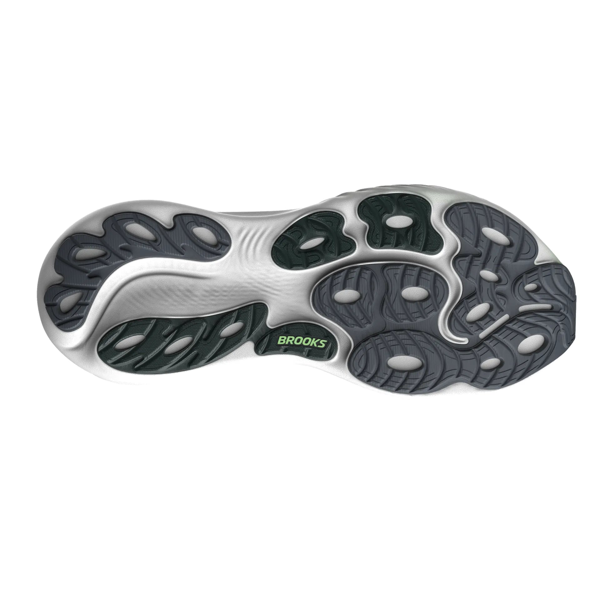 Brooks Herrenlaufschuhe Adrenaline GTS 25 Grey/Paradise Green/Spruce, Stabilitätsschuh mit GuideRails Support – Bild 