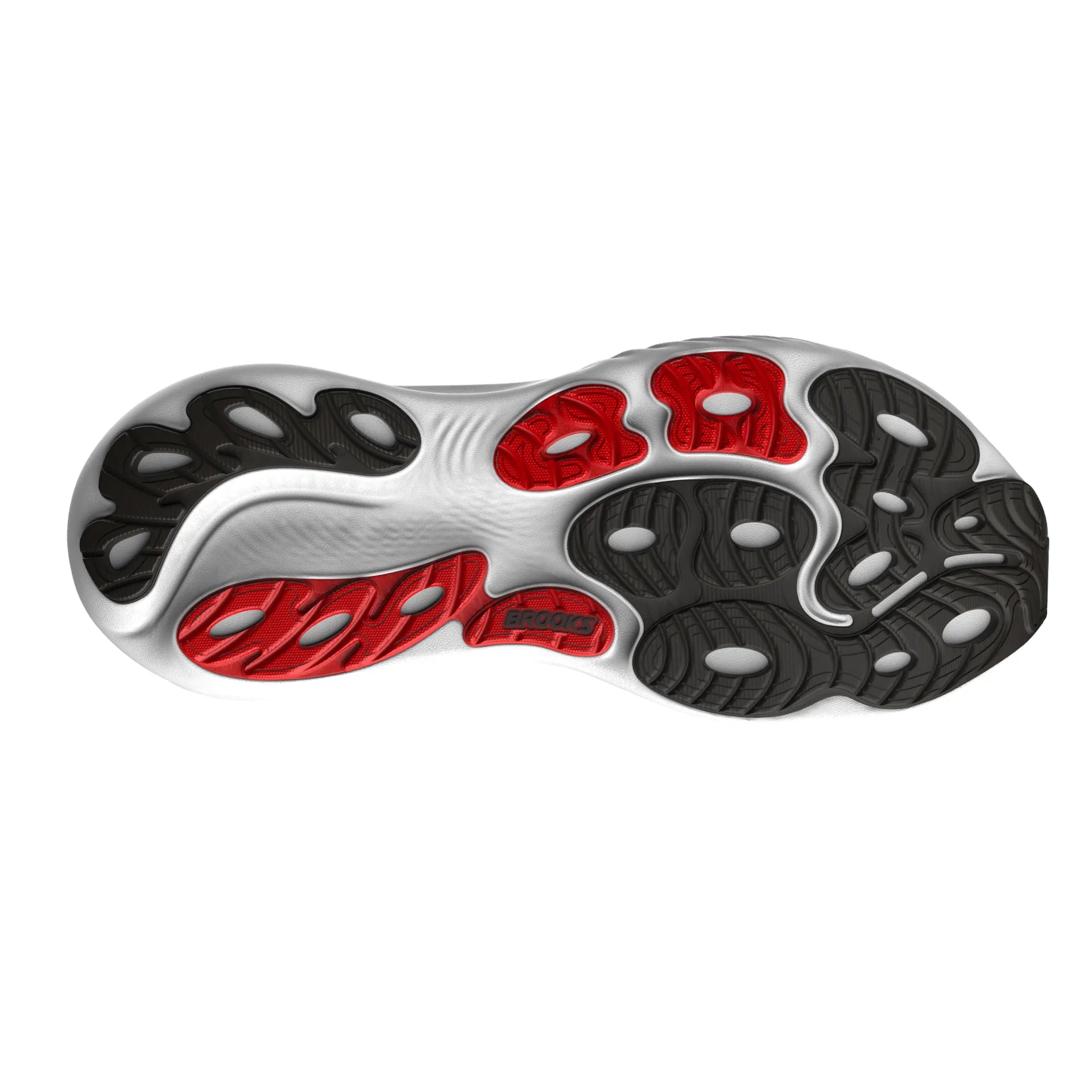 Brooks Herrenlaufschuhe Adrenaline GTS 25 White/Black/Red, Stabilitätsschuh mit GuideRails Support – Bild 