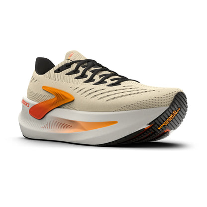 Brooks Herrenlaufschuhe Glycerin Max 2 Rutabaga/Orange/Shocking Orange, maximal gedämpfter Laufschuh für Komfort und sanfte Übergänge