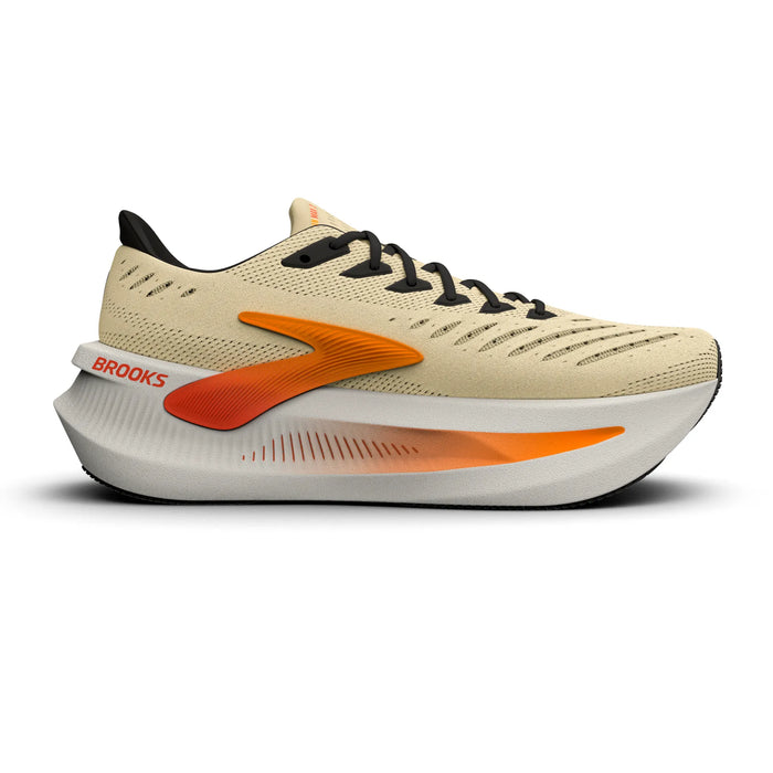 Brooks Herrenlaufschuhe Glycerin Max 2 Rutabaga/Orange/Shocking Orange, maximal gedämpfter Laufschuh für Komfort und sanfte Übergänge