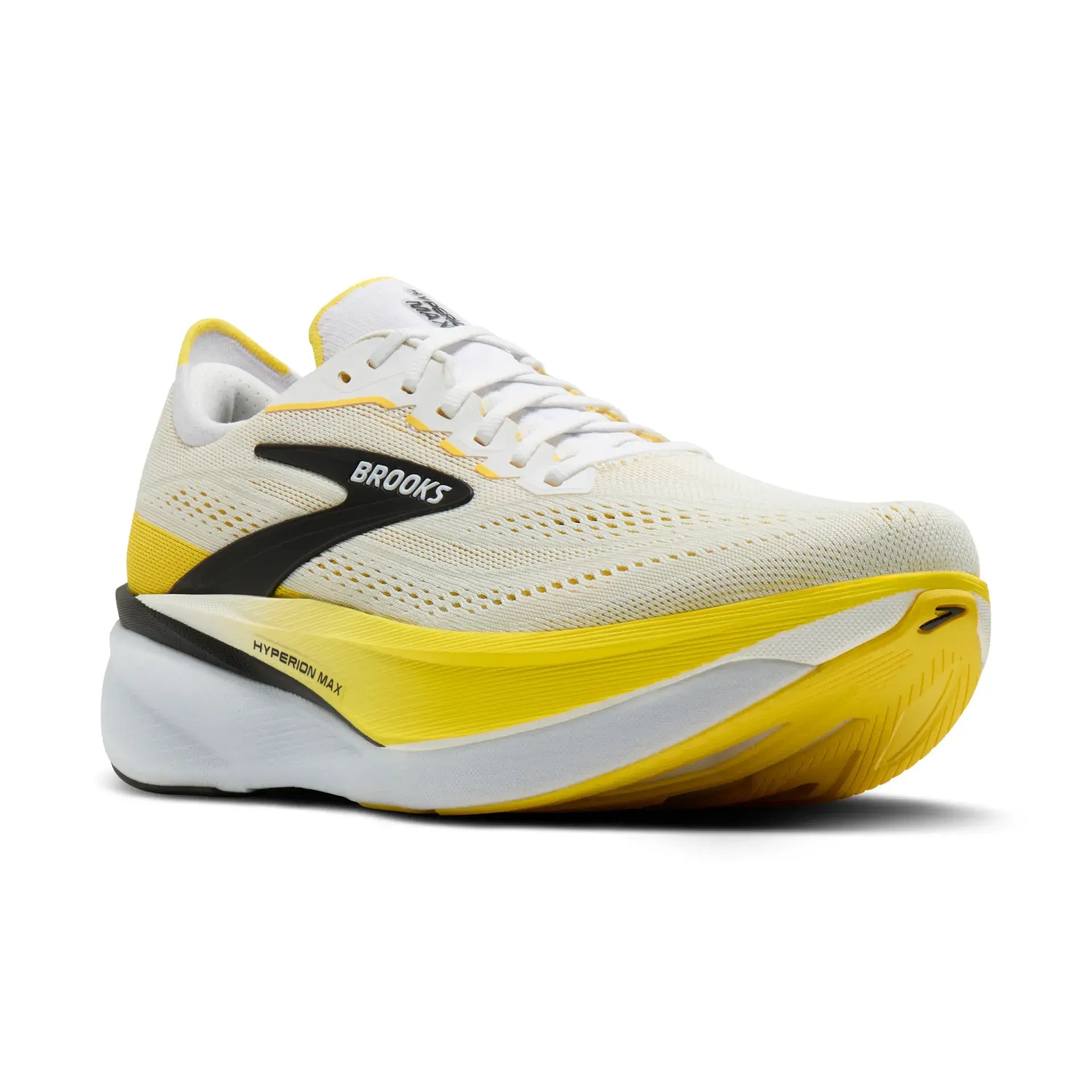 Brooks Herrenlaufschuhe Hyperion Max 4, White/Cyber Yellow/Black – Bild 