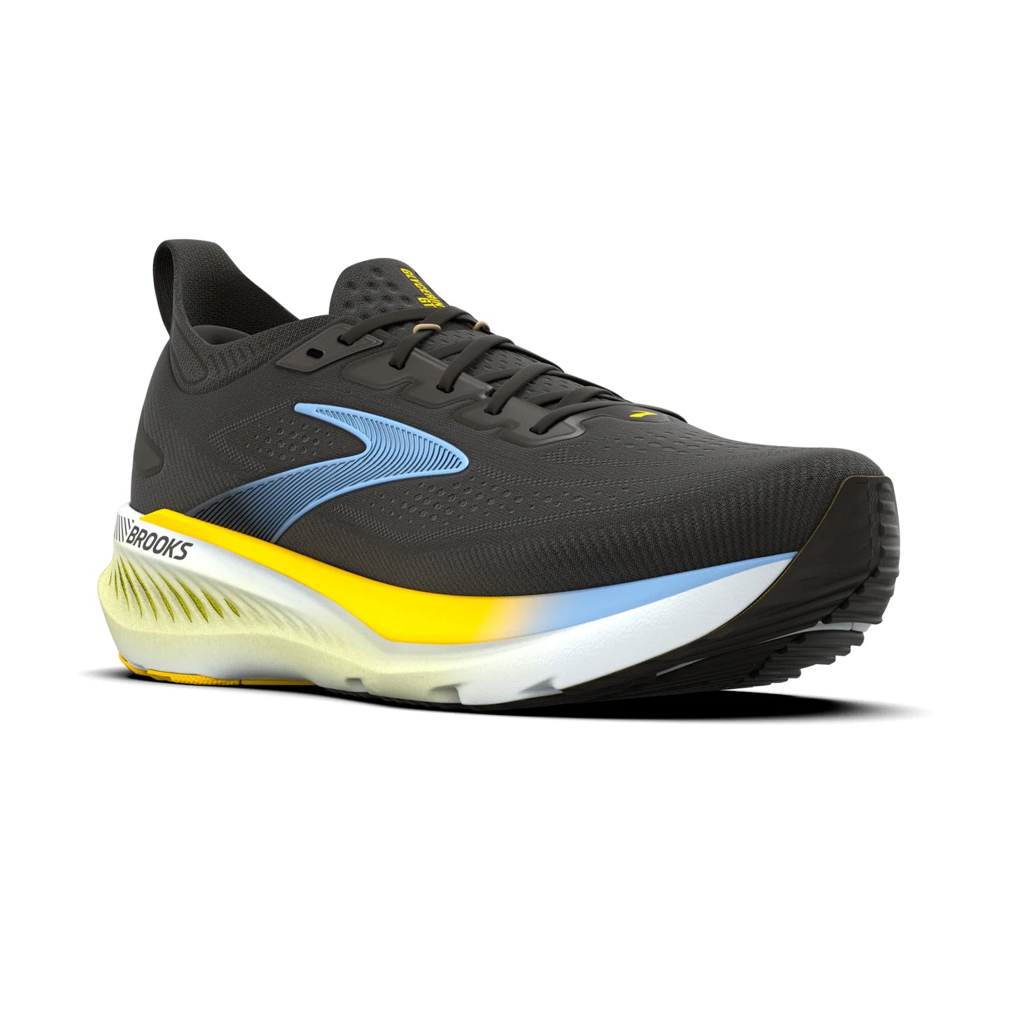 Brooks Herrenlaufschuhe Glycerin 23 GTS Black/Cyber Yellow/Nightlife, Stabilitätsschuh mit GuideRails Support