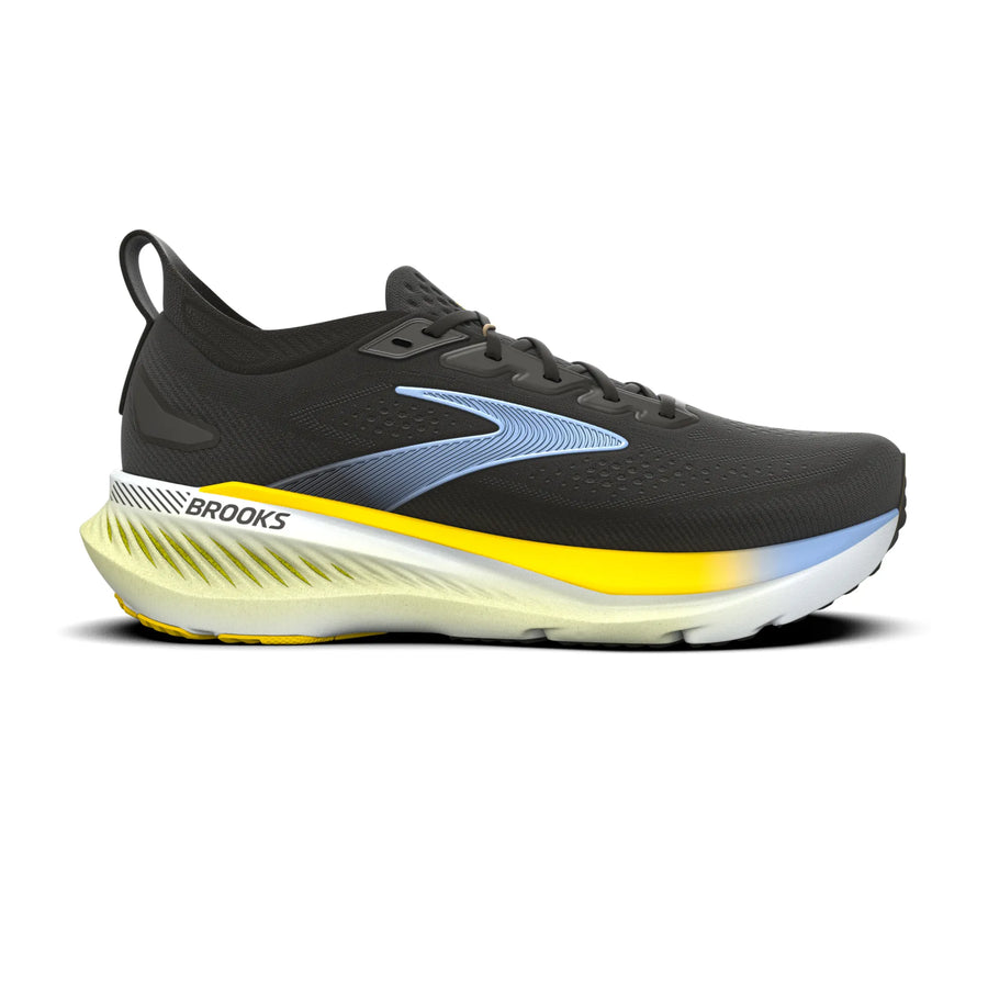 Brooks Herrenlaufschuhe Glycerin 23 GTS Black/Cyber Yellow/Nightlife, Stabilitätsschuh mit GuideRails Support - machsport