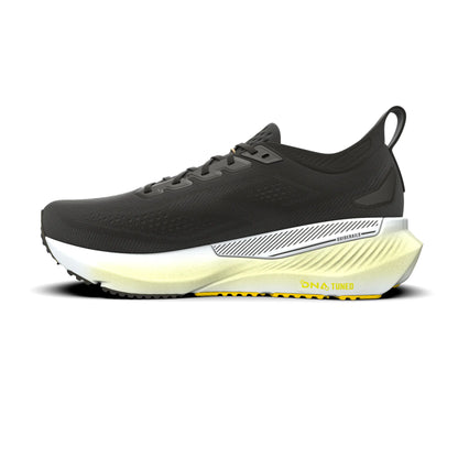 Brooks Herrenlaufschuhe Glycerin 23 GTS Black/Cyber Yellow/Nightlife, Stabilitätsschuh mit GuideRails Support