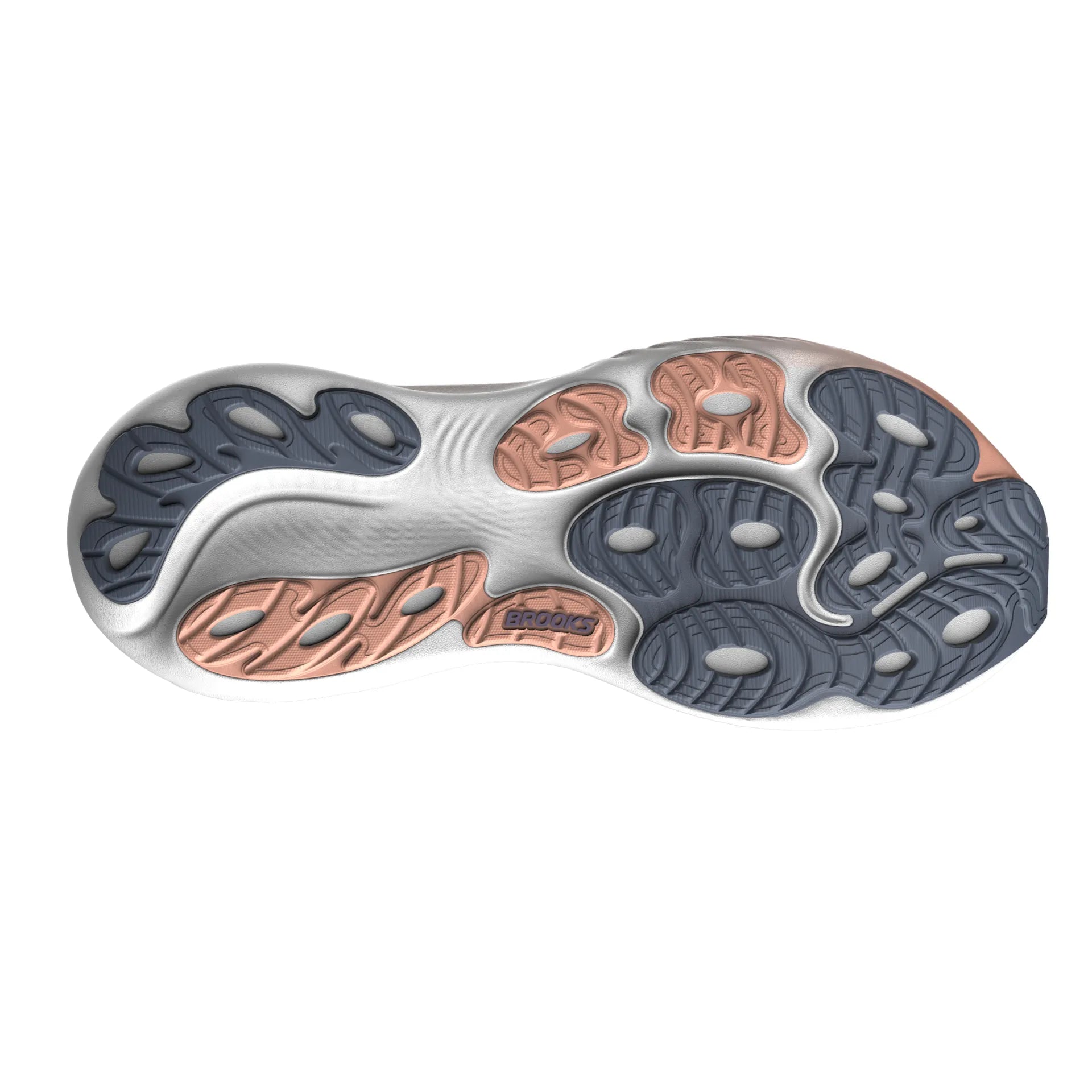 Brooks Damenlaufschuhe Adrenaline GTS 25 Oyster Mushroom/Peach/Grape, Stabilitätsschuh mit GuideRails Support – Bild 