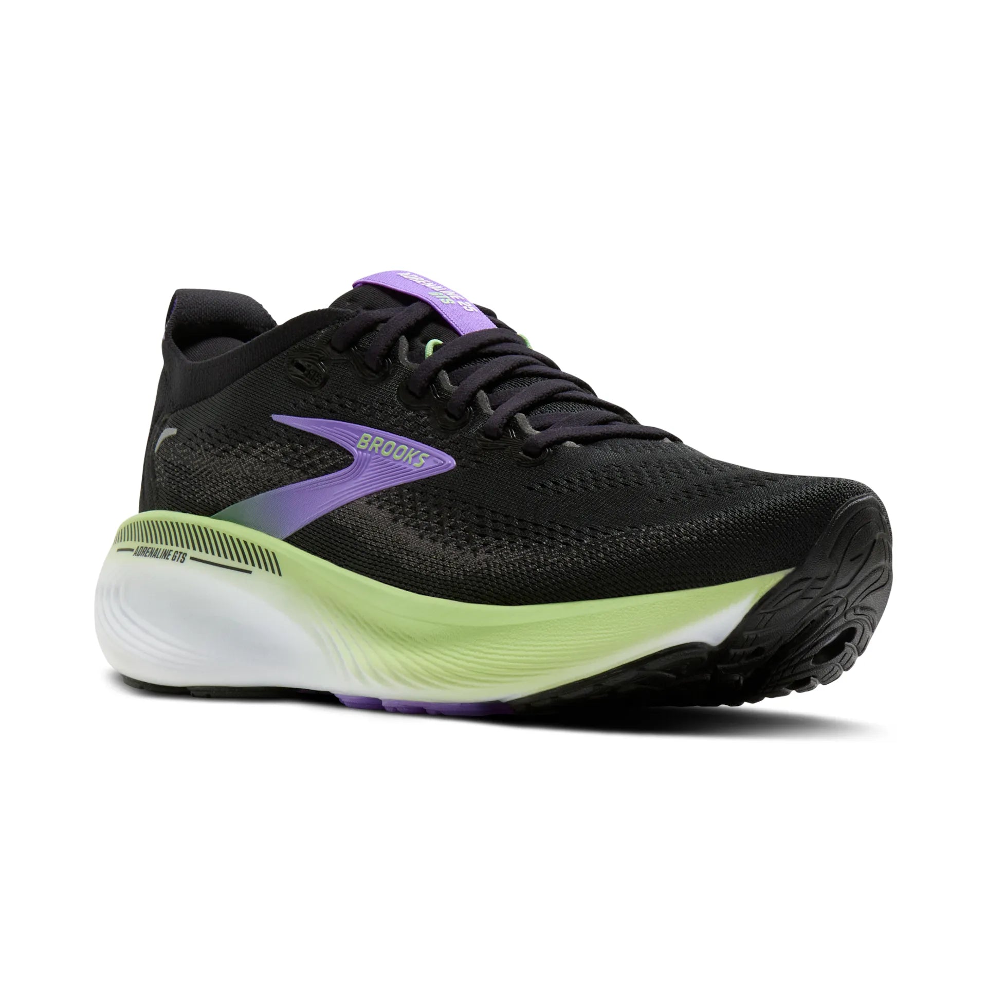 Brooks Damenlaufschuhe Adrenaline GTS 25 Black/Blackened Pearl/Purple, Stabilitätsschuh mit GuideRails Support – Bild 