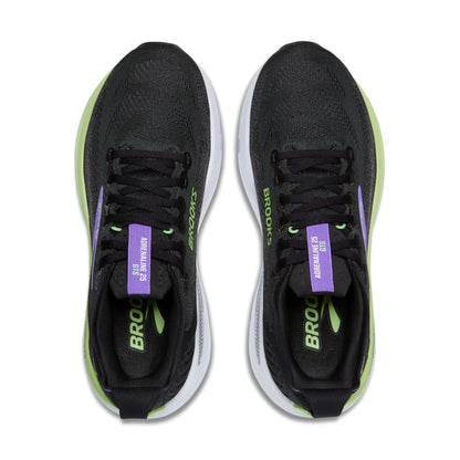 Brooks Damenlaufschuhe Adrenaline GTS 25 Black/Blackened Pearl/Purple, Stabilitätsschuh mit GuideRails Support