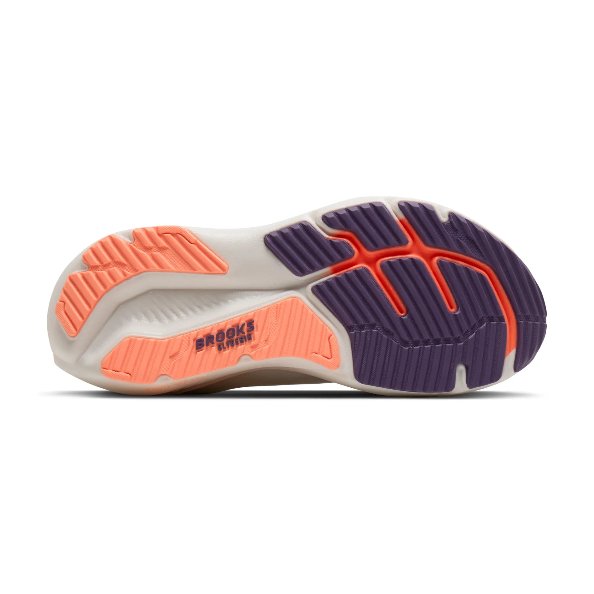 Brooks Damenlaufschuhe Glycerin 23 White/Mulled Grape/Clear, komfortabler Laufschuh für weiche Landungen – Bild 
