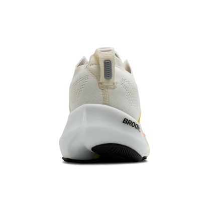 Brooks Damenlaufschuhe Glycerin Flex White/Peach/Nightlife, flexibler Laufschuh für Straße, Long Runs und Workouts