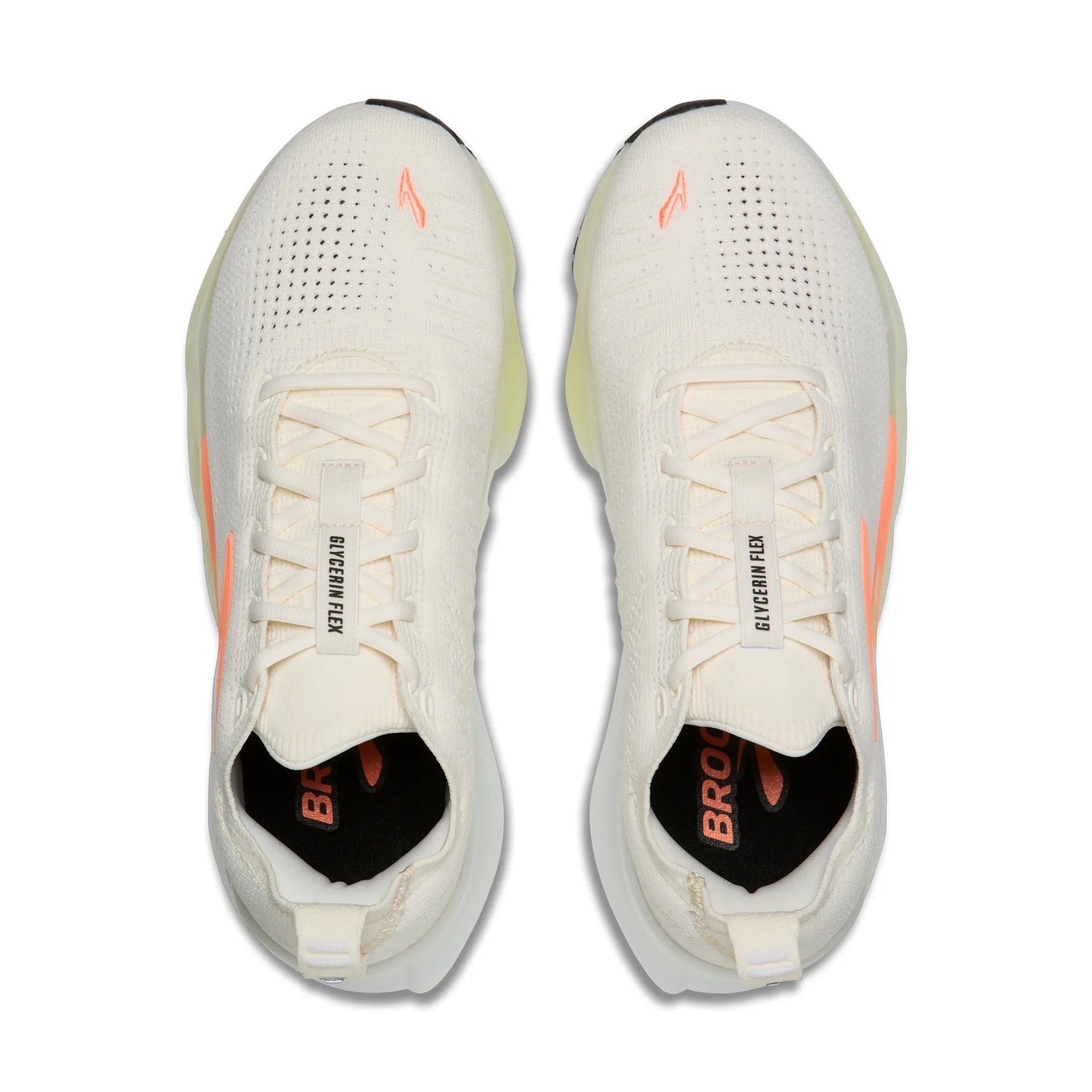Brooks Damenlaufschuhe Glycerin Flex White/Peach/Nightlife, flexibler Laufschuh für Straße, Long Runs und Workouts – Bild 