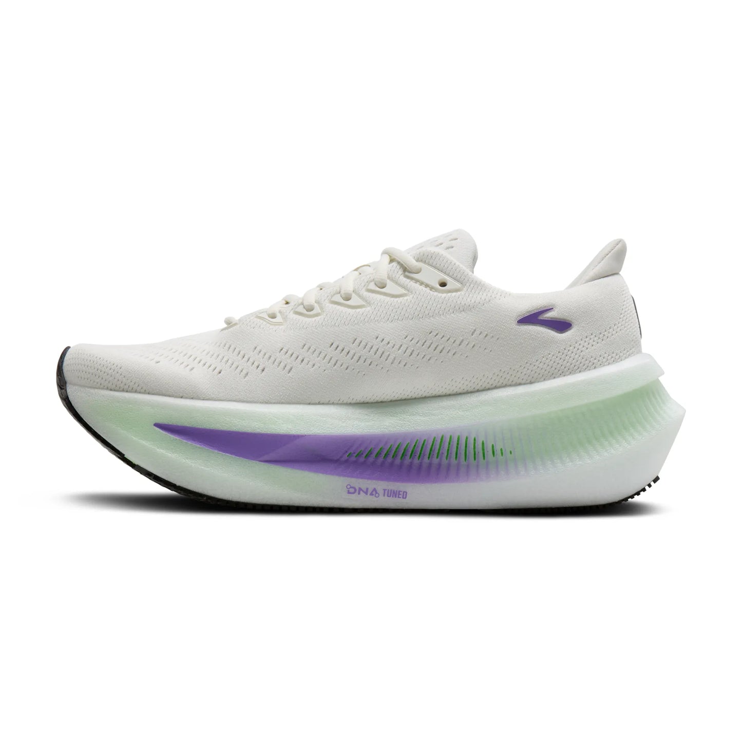 Brooks Damenlaufschuhe Glycerin Max 2 Bluewash/Purple Hebe/Green, maximal gedämpfter Laufschuh für Komfort und fließende Übergänge