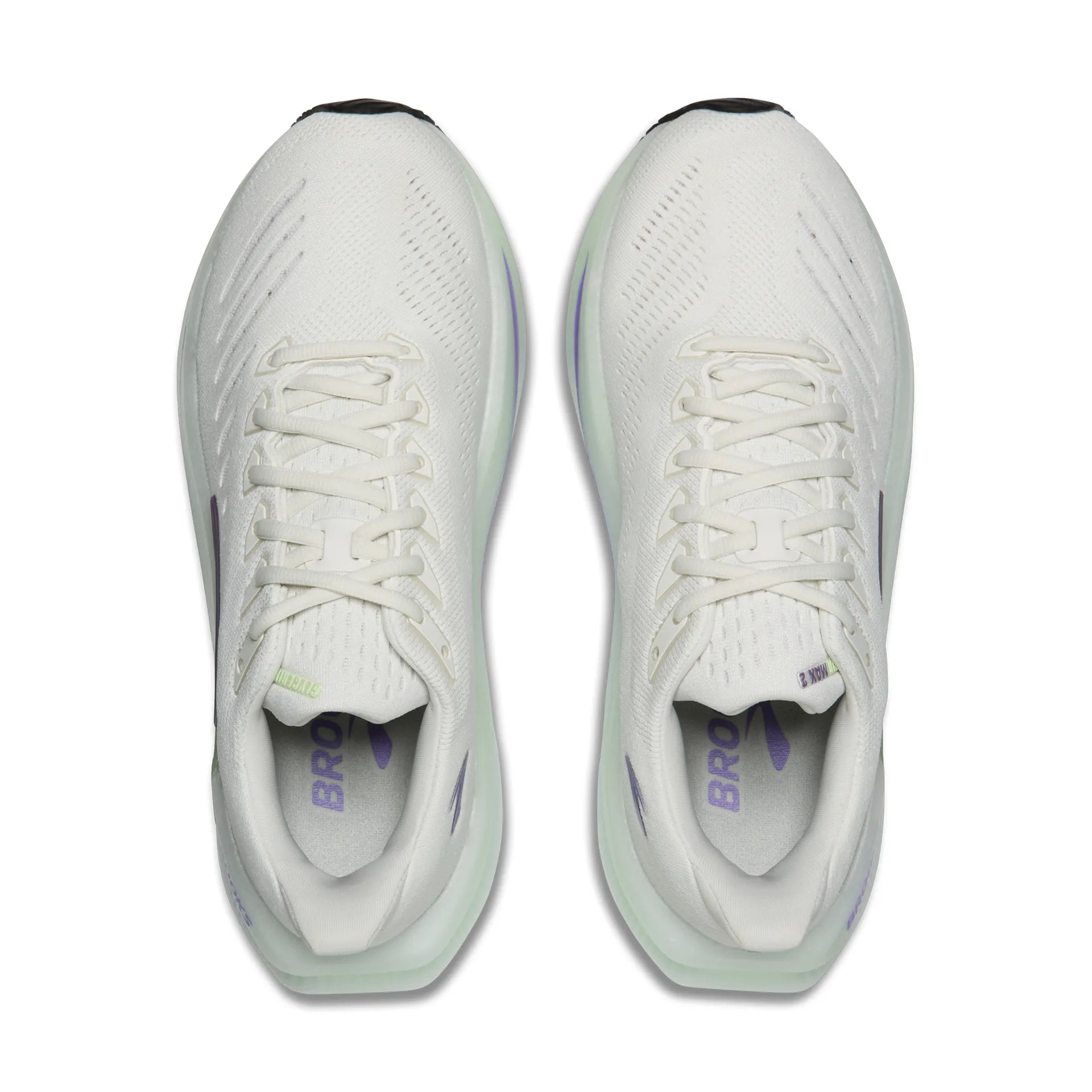 Brooks Damenlaufschuhe Glycerin Max 2 Bluewash/Purple Hebe/Green, maximal gedämpfter Laufschuh für Komfort und fließende Übergänge – Bild 