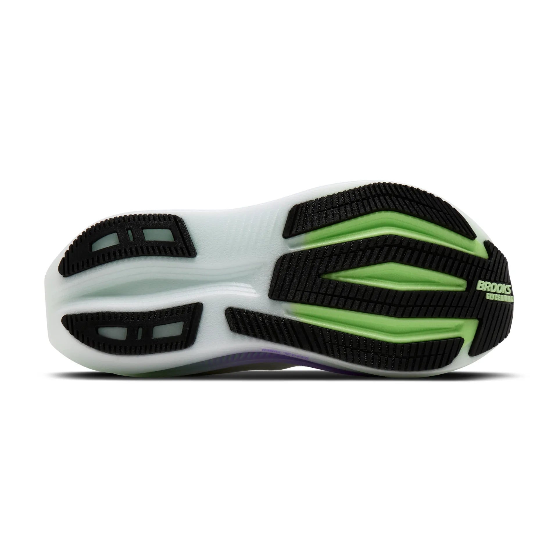 Brooks Damenlaufschuhe Glycerin Max 2 Bluewash/Purple Hebe/Green, maximal gedämpfter Laufschuh für Komfort und fließende Übergänge – Bild 