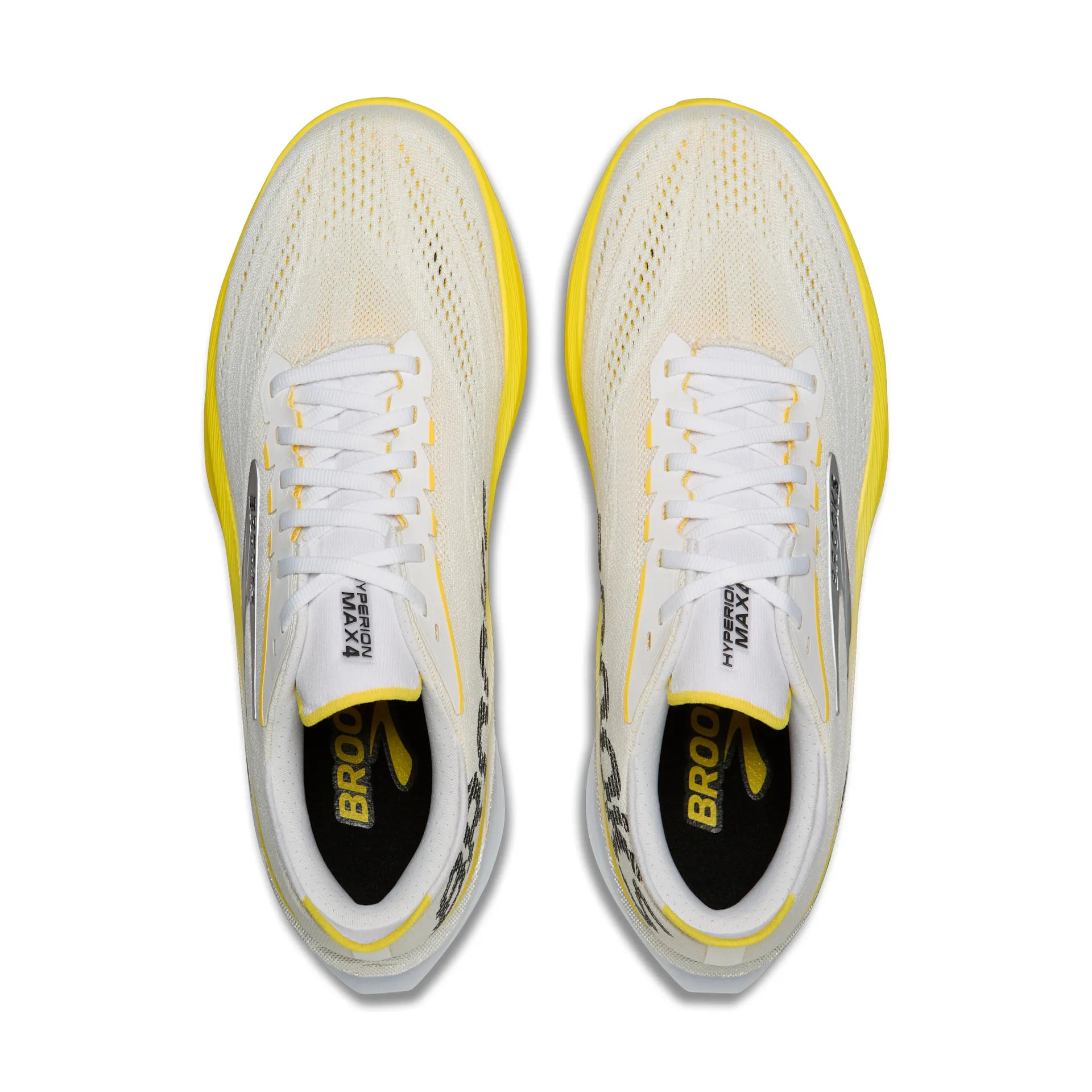 Brooks Damenlaufschuhe Hyperion Max 4, White/Cyber Yellow/Black – Bild 