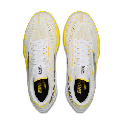 Brooks Damenlaufschuhe Hyperion Max 4, White/Cyber Yellow/Black