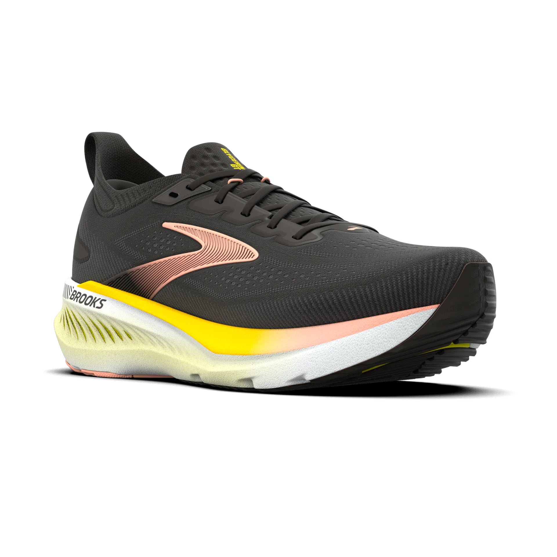 Brooks Damenlaufschuhe Glycerin GTS 23 Black/Peach/Nightlife, Stabilitätsschuh mit GuideRails Support – Bild 